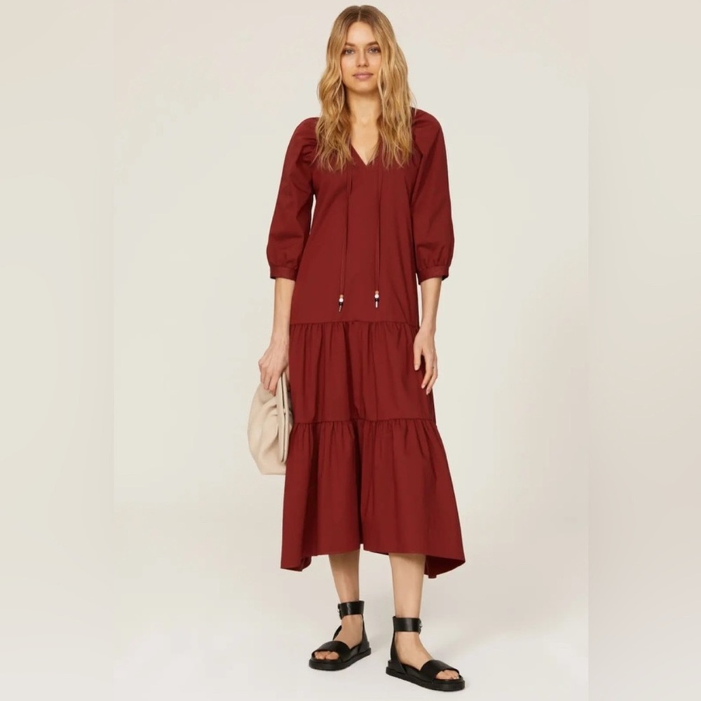 BOSS Depera Tiered Midi Dress